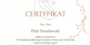 Certyficate - Piotr Drozdowski