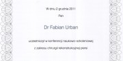 Beauty Group - dr Fabian Urban - certificate