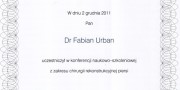 Beauty Group - dr Fabian Urban - certificate