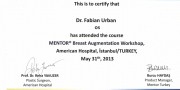 Beauty Group - dr Fabian Urban - certificate