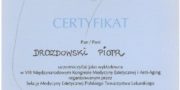 Certyficate - Piotr Drozdowski