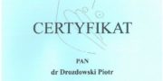 Certyficate - Piotr Drozdowski