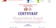 Certificate - Magdalena Bugaj