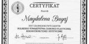 Certificate - Magdalena Bugaj