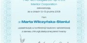 Beauty Group - dr Marta Wilczyńska Staniul - certificate