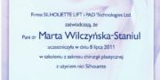 Beauty Group - dr Marta Wilczyńska Staniul - certificate