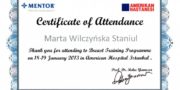 Beauty Group - dr Marta Wilczyńska Staniul - certificate