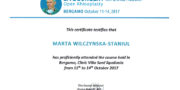 Beauty Group - dr Marta Wilczyńska Staniul - certificate